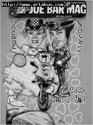 Joe Bar Team au Mariage BD - Betty caricaturiste - Betty