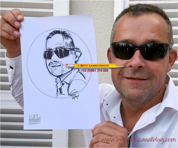 Caricature Men in Black - Betty