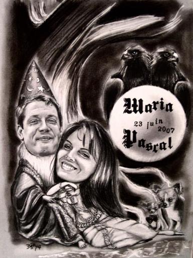 Caricature Merlin l'Enchanteur - Betty