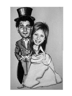 Caricature artistique Mariés - Betty