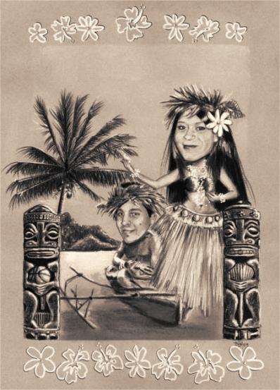 Pirogue de mariage à Tahiti - Betty