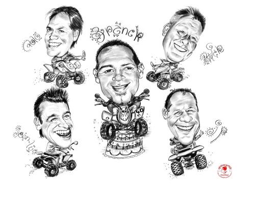Quadeurs Caricatures - Betty caricaturiste - Betty
