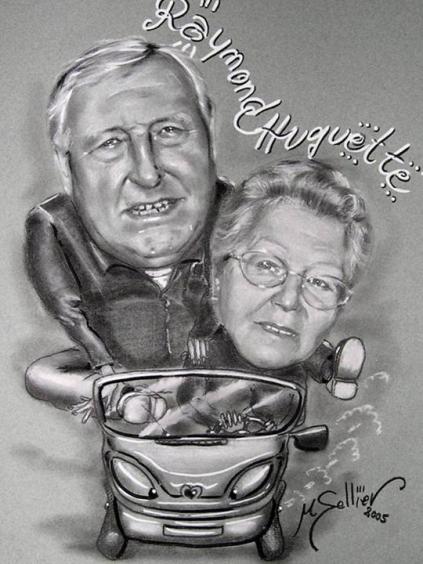 Raymond et Huguette retraités à la voiturette - Betty