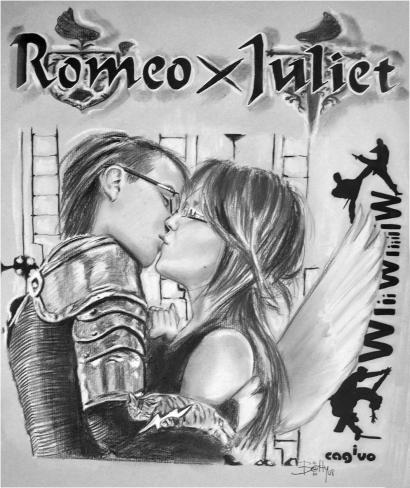 Roméo et Juliette - Caricature artistique - Betty