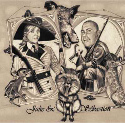 Caricature Chasseurs - Faire-Part Mariage - Betty