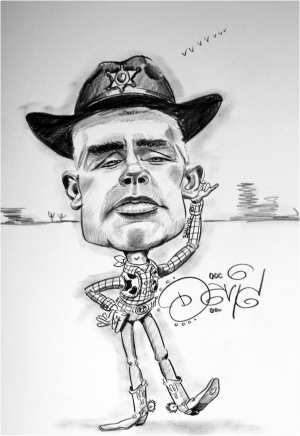 Caricature Woody Toy Story - Betty caricaturiste - Betty