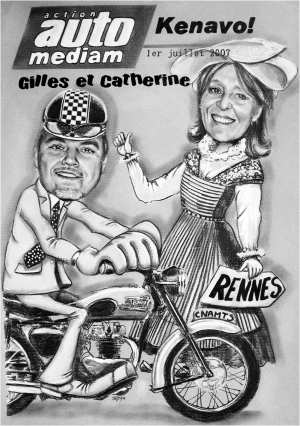 Triumph Bonneville 650 - Betty caricatures - Betty