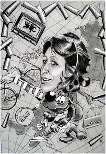 Caricature Maîtresse d'Ecole - Betty