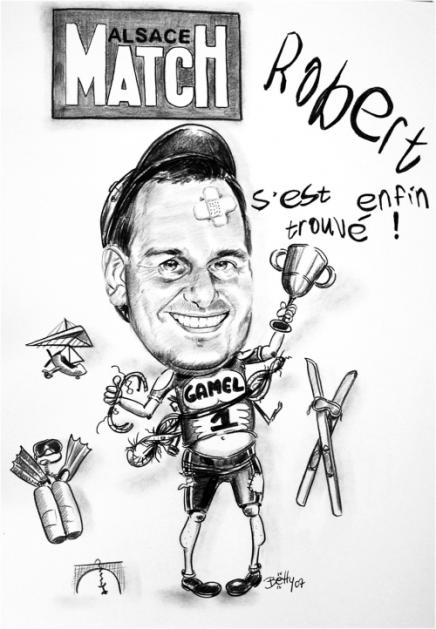 Vélo gagnant - Betty caricatures - Betty