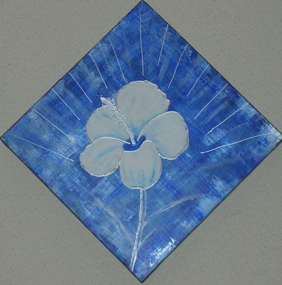 Hibiscus dans le bleu - Isabelle Hayek