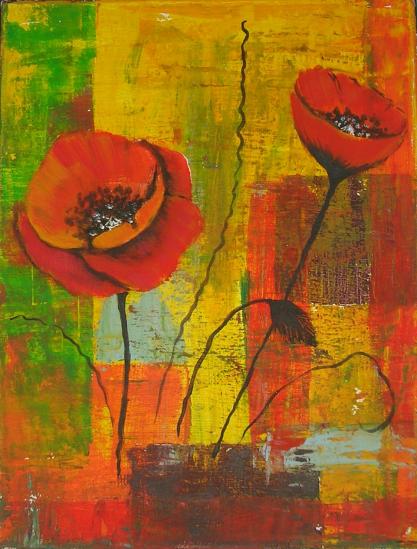 Trio de coquelicots - Isabelle Hayek