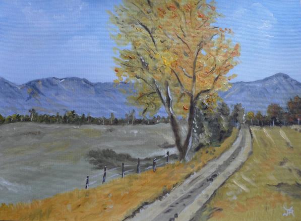 Chemin en automne - Jacques Hauet - Cliquer pour afficher en grand