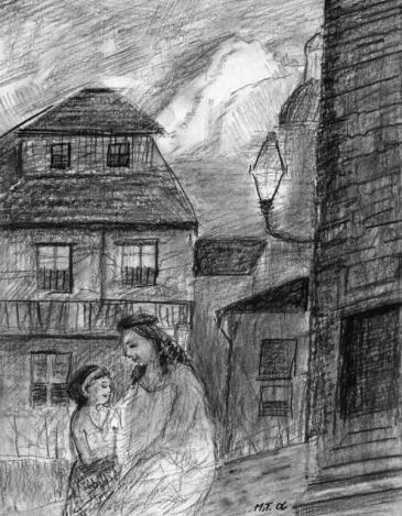 Shtetl scene - Malcolm Tuffnell