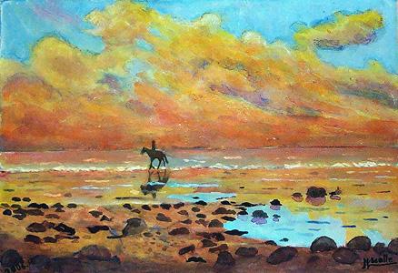 PLAGE AU CREPUSCULE - Gérard Nicolle