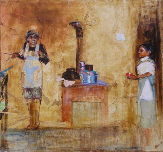 2 femmes dans une cuisine - Claire Archenault