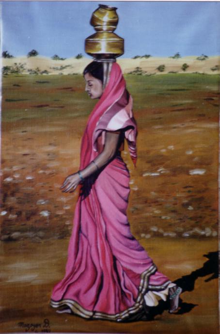 Porteuse d'eau indienne - Bi Maz