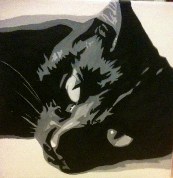 chat noir - Babeth Richardi - Cliquer pour afficher en grand