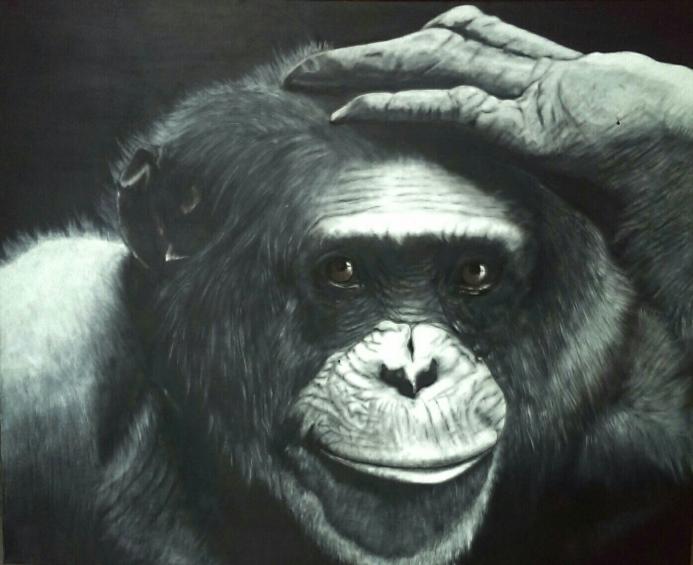 chimpanzé - Babeth Richardi - Click to enlarge