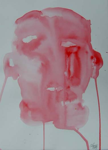 autoportrait rose - Olivier Durousseau