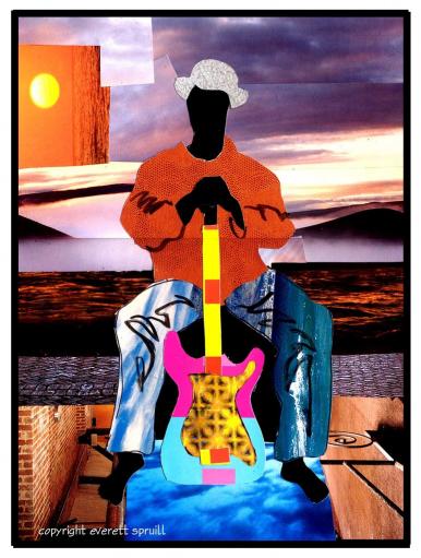 Seated Guitarist - Everett Spruill