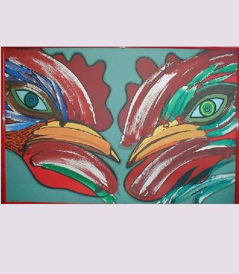 Fight of roosters - José Miguel Pérez Hernández