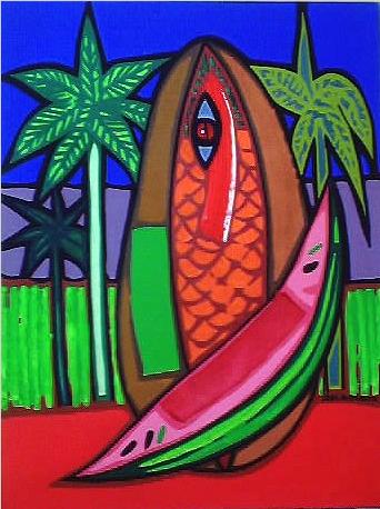 Nature of melon, fish and mammee - José Miguel Pérez Hernández