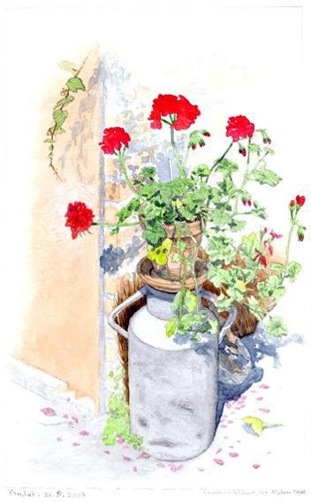 Fleurs dans un pot-au-lait - Richard MARTENS