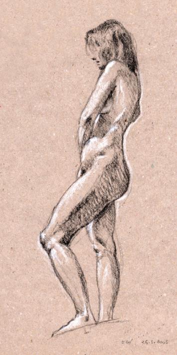 Nu debout de profil - Richard MARTENS