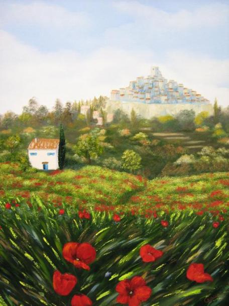 vue sur le village - Corinne Cribier