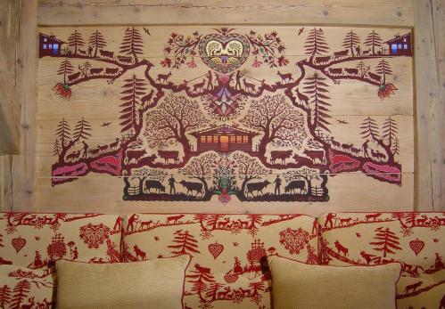 Décor peint  sur bois - Christian Grünwald