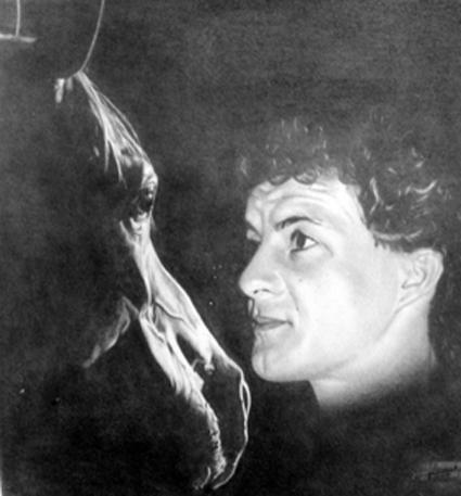 Homme et son cheval - Jacques Dominé