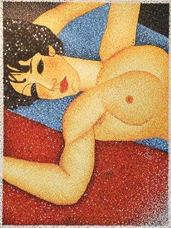 modigliani: pixel or pointillism - Patrick Egarter