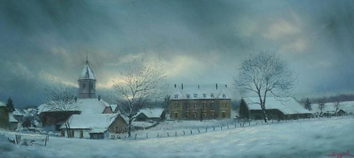 Hiver à Trévillers - Dominique Creismeas-Segal - Cliquer pour afficher en grand