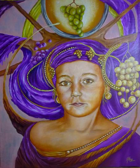 Caro-Lilou portrait aux raisins - Albo