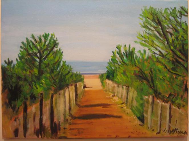 Chemin vers la plage - Krystyna Umiastowska - Cliquer pour afficher en grand