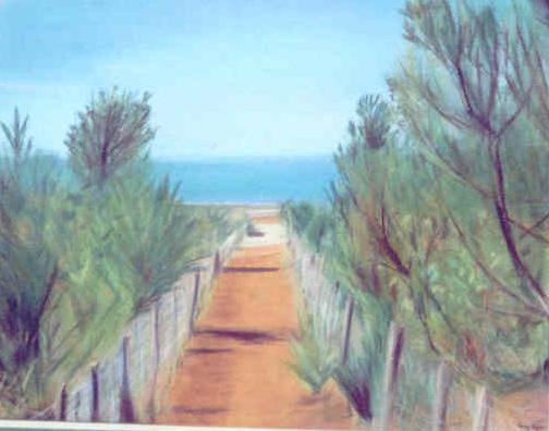 Chemin vers la plage (1) - Krystyna Umiastowska