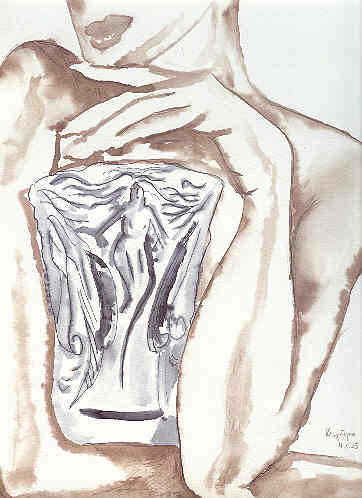 Femme au vase - Krystyna Umiastowska