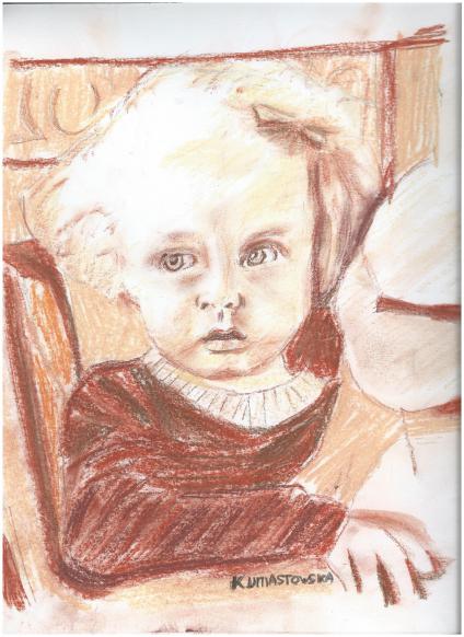 Petite fille au doudou - Krystyna Umiastowska