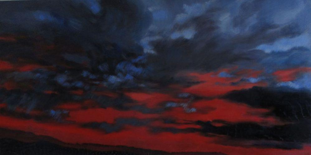 (10) Ciel rouge et bleu - Janine Gabet-Tissier - Cliquer pour afficher en grand