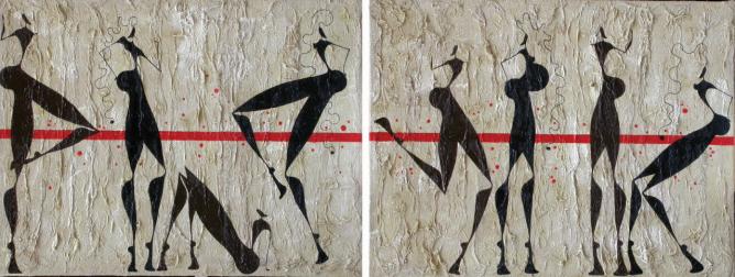 Vernissage (diptyque) - Roberto Fantini - Click to enlarge