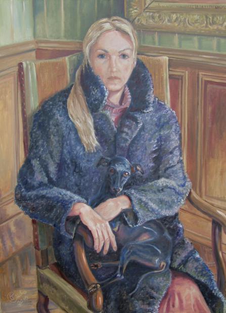 Jeune femme avec son chien - balazs buda