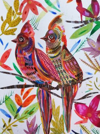 Oiseaux couple - Céline Marcoz