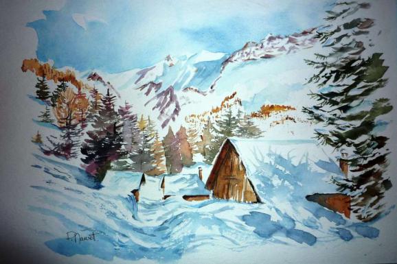 Chalets au Mt Coche . Bauges - Paty Mawet - Cliquer pour afficher en grand