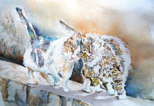 Chats perchés - Paty Mawet