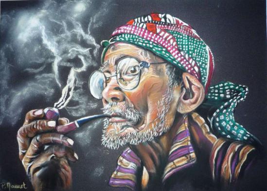 Fumeur de pipe - Paty Mawet