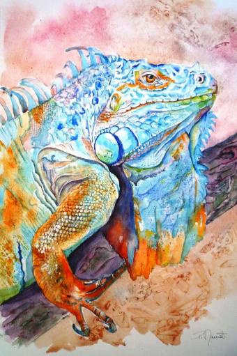 Iguane bleu - Paty Mawet