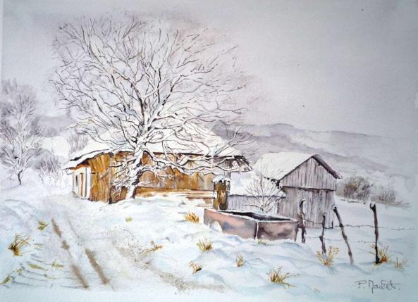 Les Bauges sous la neige - Paty Mawet - Cliquer pour afficher en grand