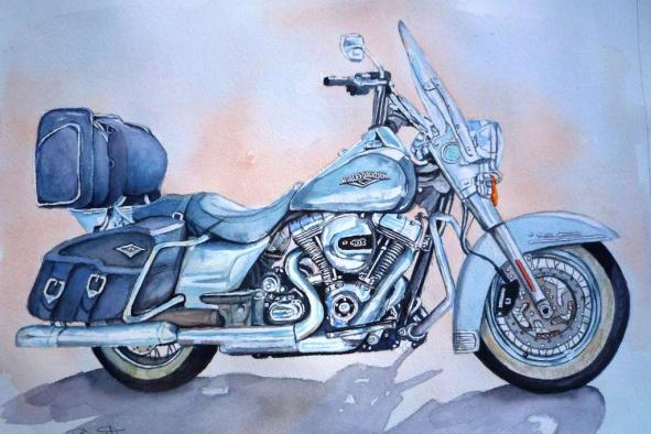 Moto Harley Davidson - Paty Mawet - Click to enlarge