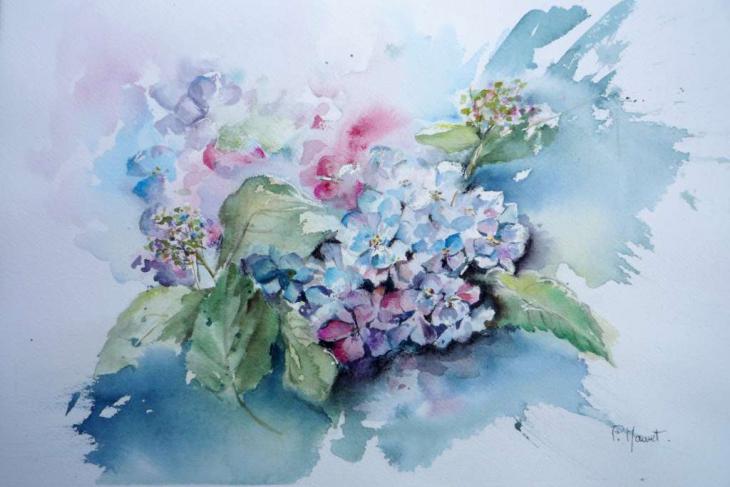Hortensias - Paty Mawet - Cliquer pour afficher en grand