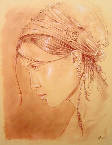 Femme aux perles - Alain Barat